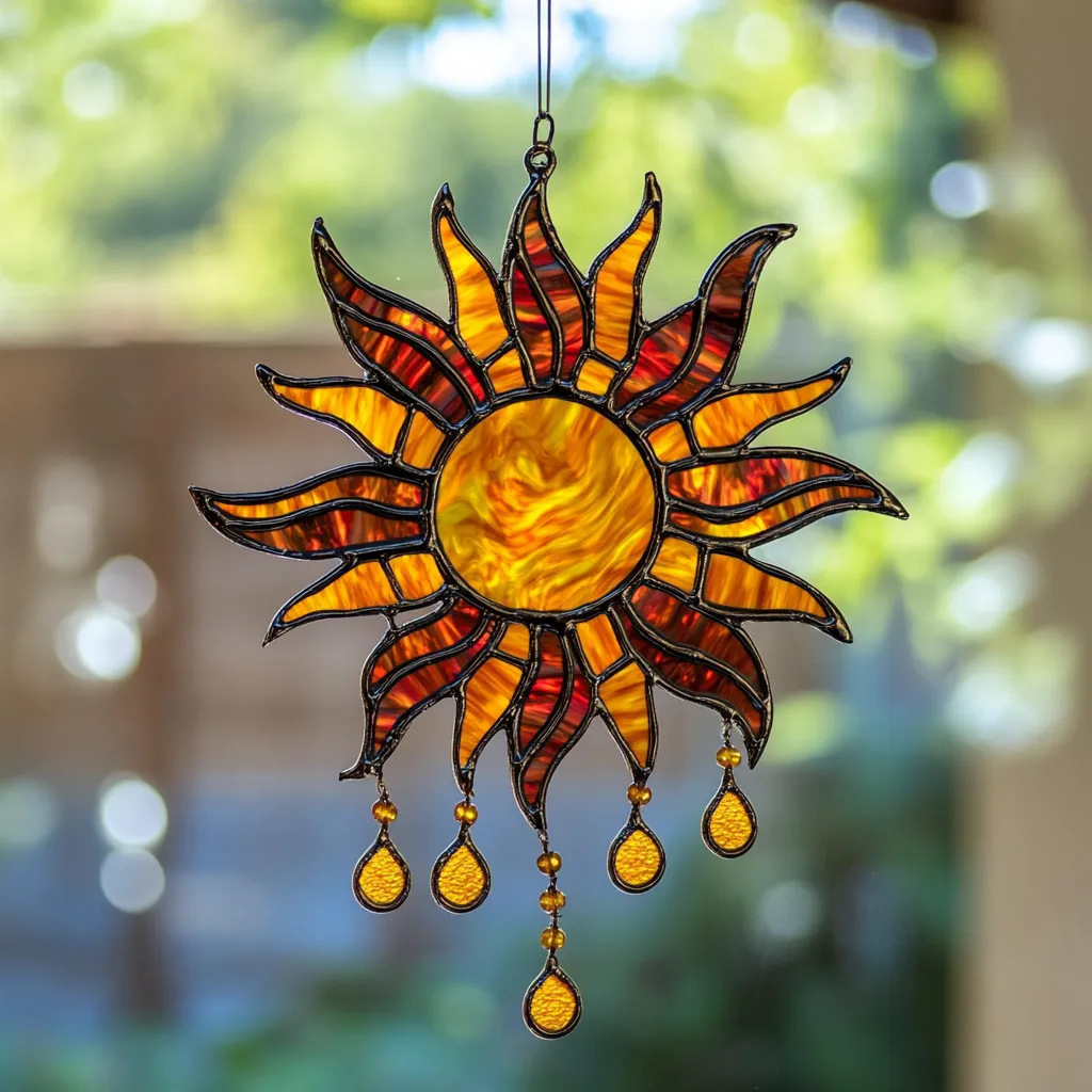 Acrylic Sunflower Decorative Pendant