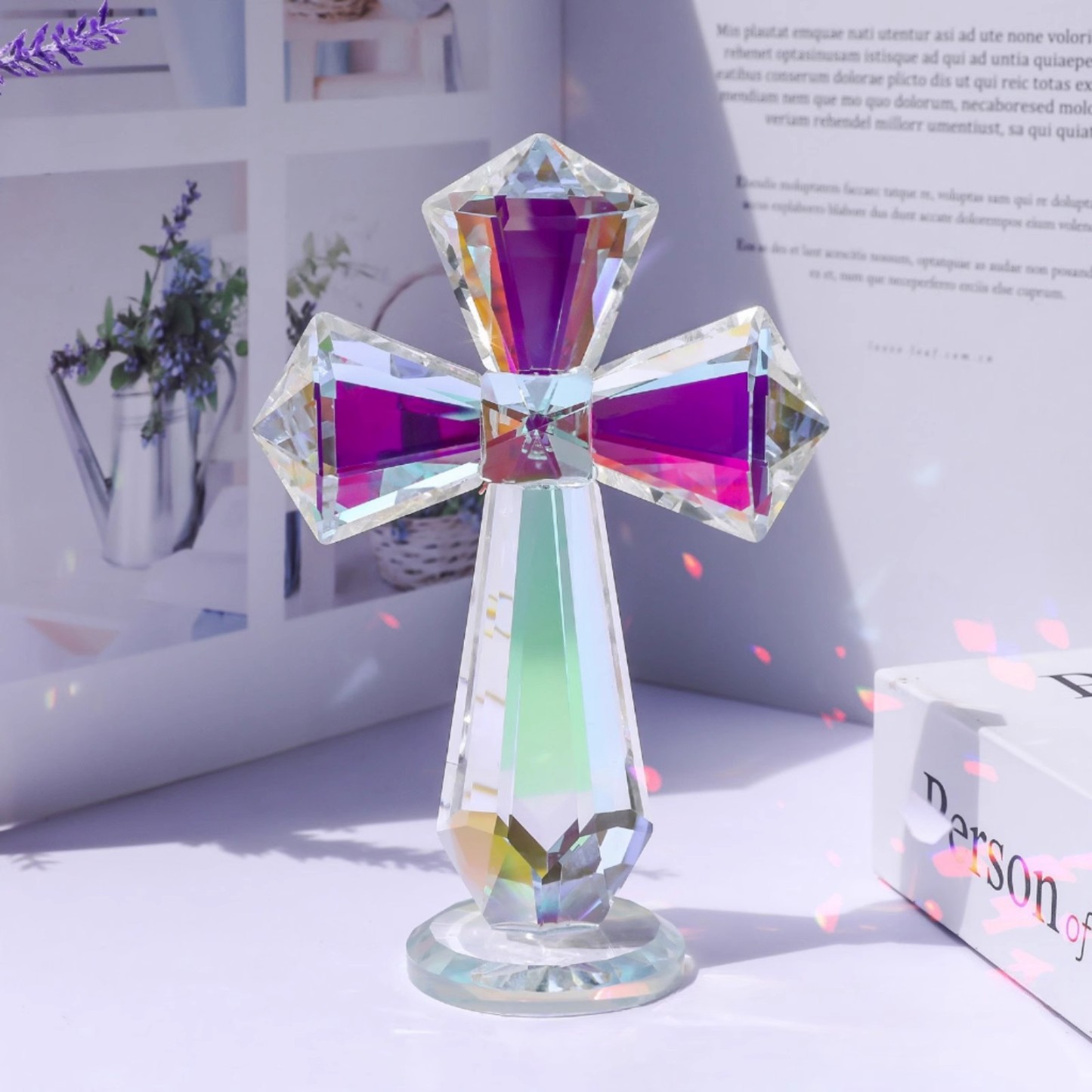 Hand-Carved Crystal Cross