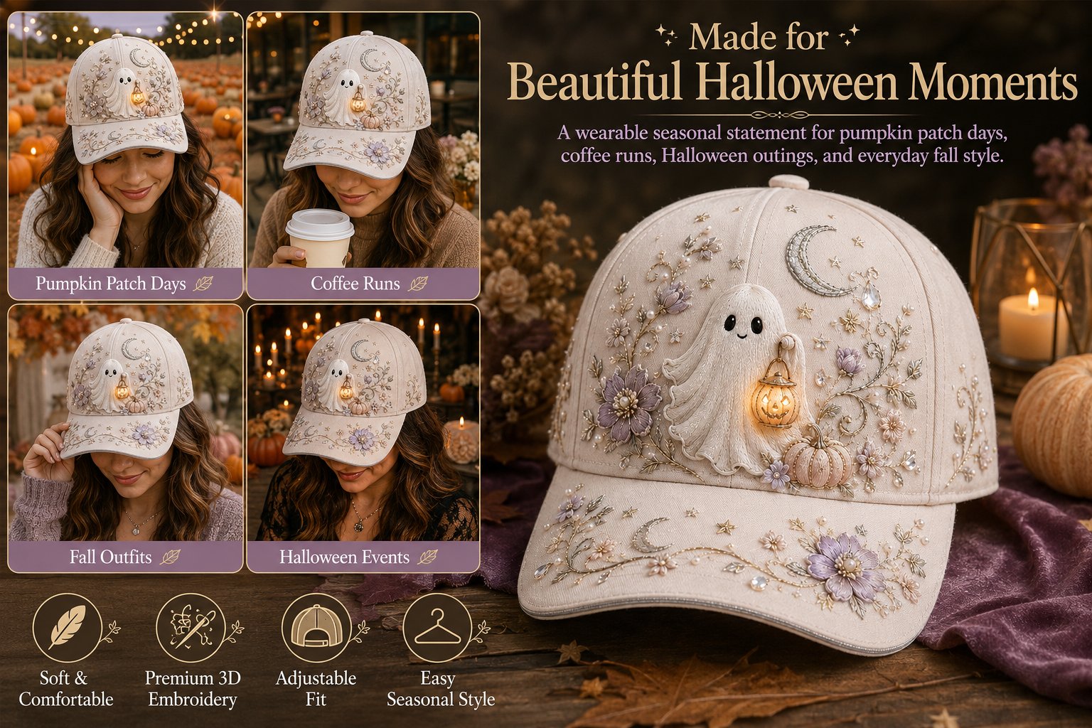 🔥 Limited-time 50% OFF🎃 3D Halloween Embroidery Cap