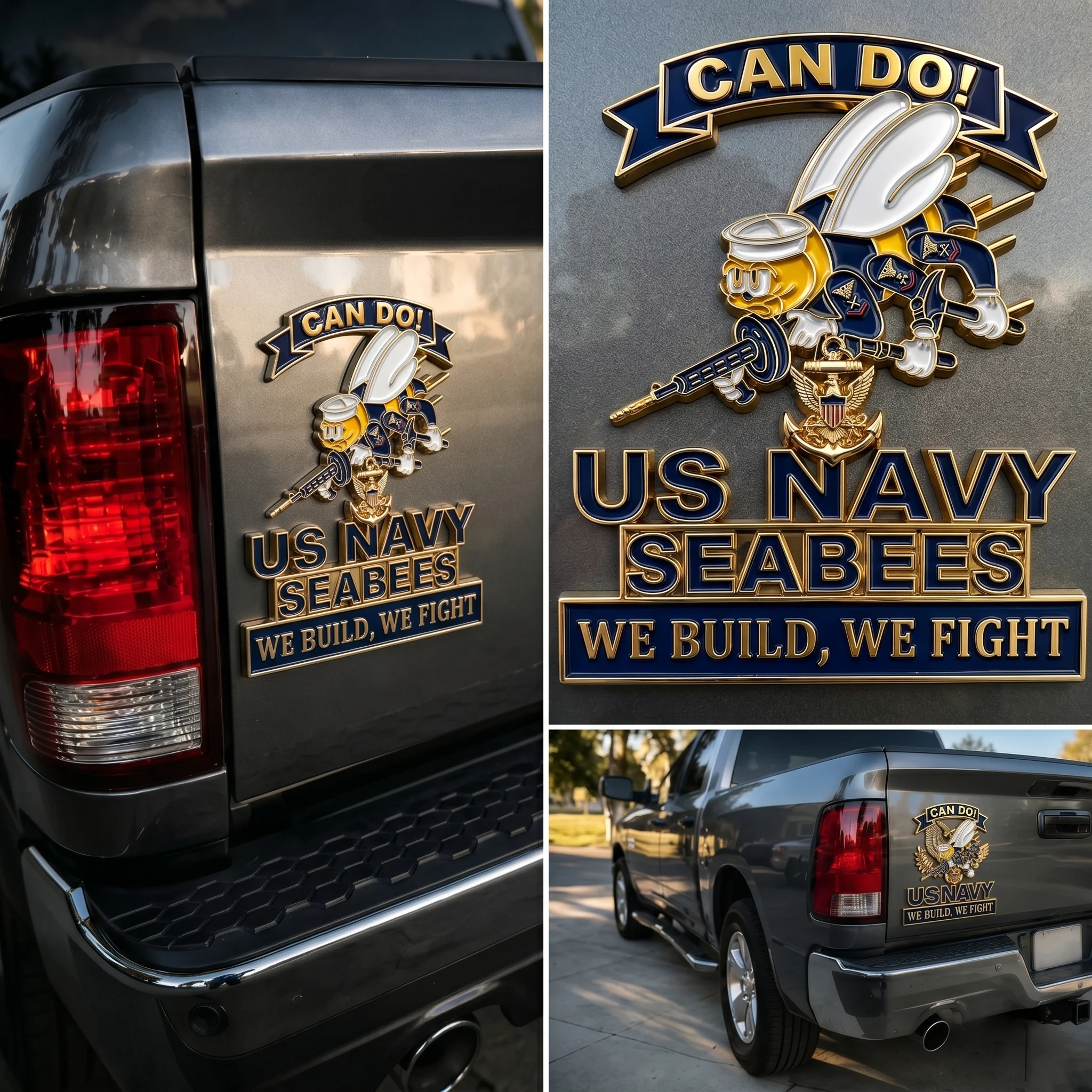 ⚓Last Day Promo: 49% OFF - 🐝US Navy Seabees Can Do! Car Emblem Metal Badge - ✈️Buy 2 Free Shipping Today!