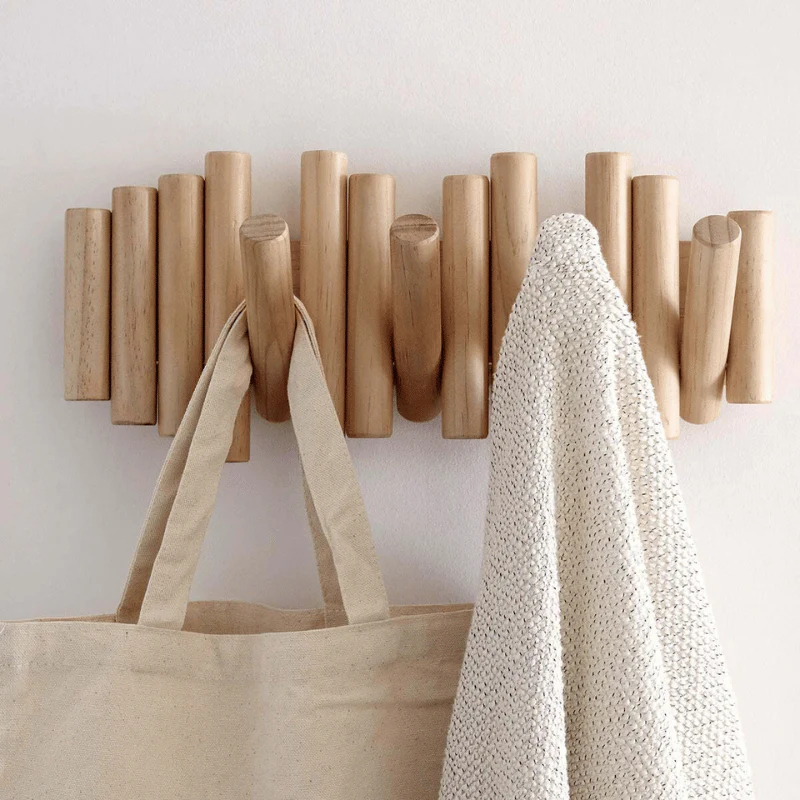 Handmade Nordic Style Wooden Coat Rack
