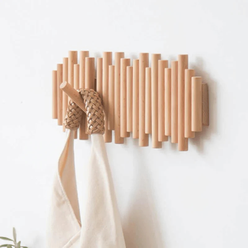 Handmade Nordic Style Wooden Coat Rack