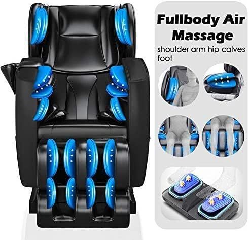 2024 Massage Chair, Full Body Zero Gravity Massage Chair with 8 Fixed Massage Rollers, 6 Auto Modes, Waist Heated, Bluetooth Speaker