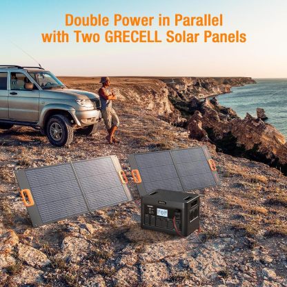 LiFePO4 Solar Generator UPS Home Battery Backup Power w/4 2400W AC Outlets (4800W Peak)