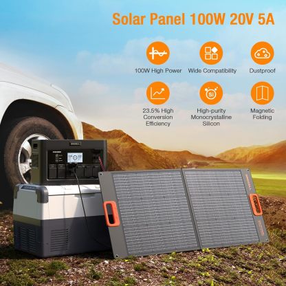 LiFePO4 Solar Generator UPS Home Battery Backup Power w/4 2400W AC Outlets (4800W Peak)