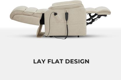 Irene House 9188 Medium Dual Motor Lay Flat Recliner Lift Chair Recliners Infinite Position with Heat Massage for Elderly Up to 300 LBS Electric Power Lift Recliner Chair Sofa
