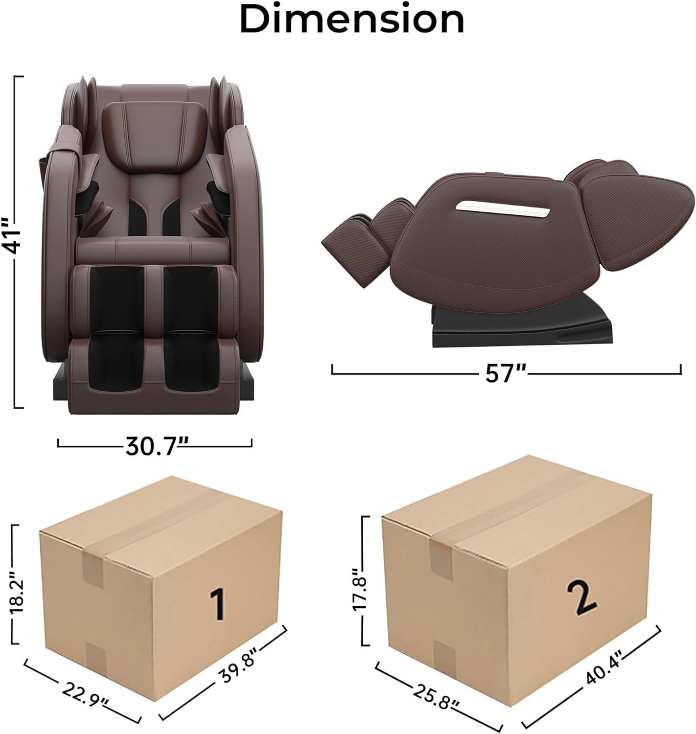 2024 Full Body Massage Chair, Zero Gravity Massage Chair Recliner with Heating Function, Auto Modes, Bluetooth Music Player, Foot Massage