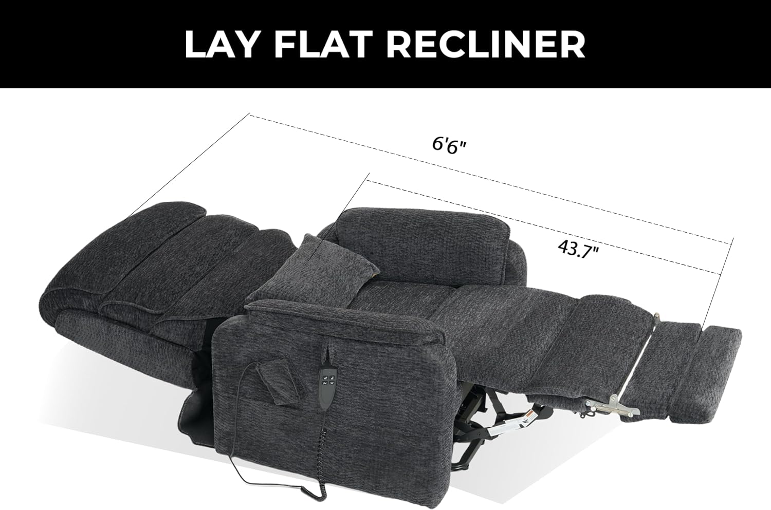 Irene House 9188 Medium Dual Motor Lay Flat Recliner Lift Chair Recliners Infinite Position with Heat Massage for Elderly Up to 300 LBS Electric Power Lift Recliner Chair Sofa