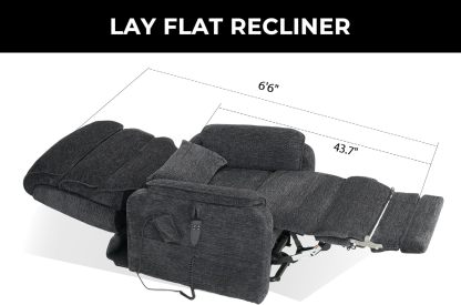 Irene House 9188 Medium Dual Motor Lay Flat Recliner Lift Chair Recliners Infinite Position with Heat Massage for Elderly Up to 300 LBS Electric Power Lift Recliner Chair Sofa