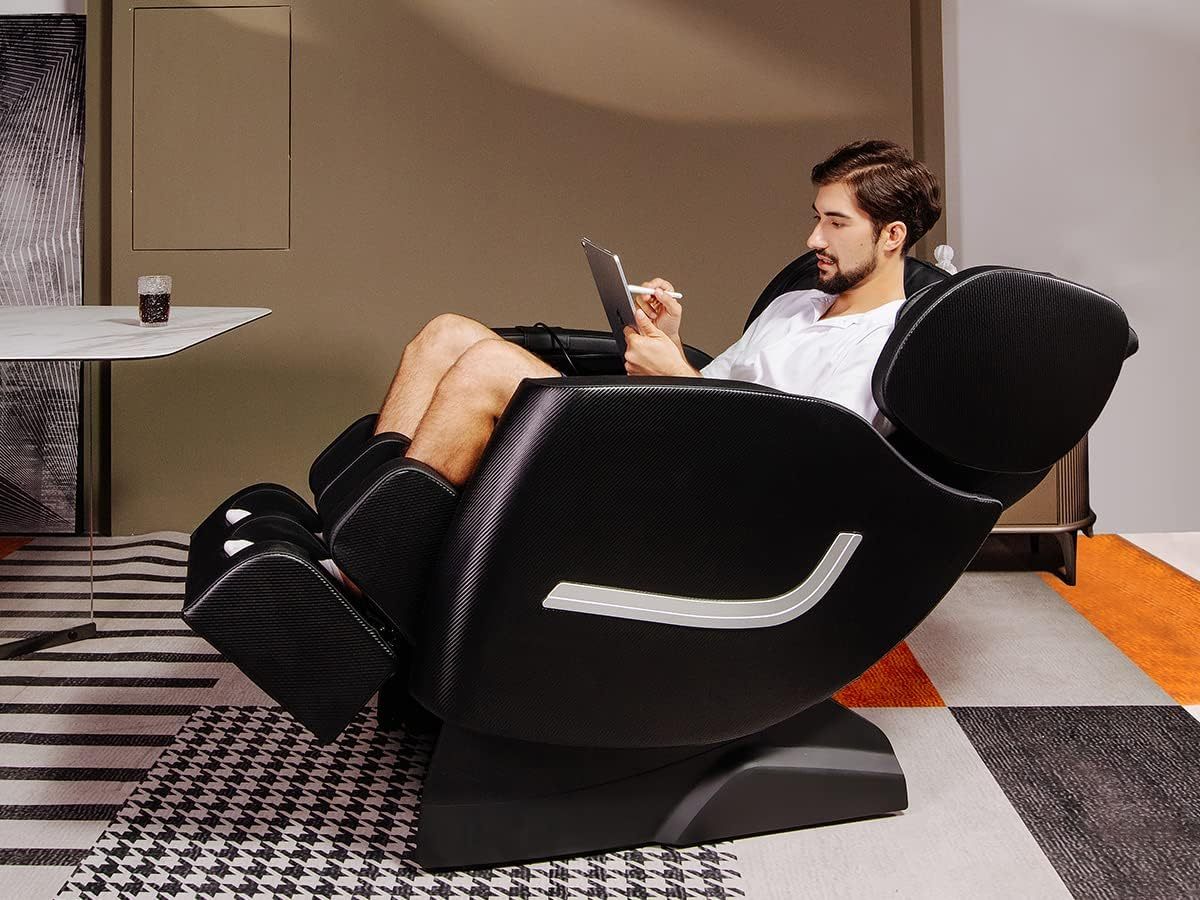 2024 Massage Chair, Full Body Zero Gravity Massage Chair with 8 Fixed Massage Rollers, 6 Auto Modes, Waist Heated, Bluetooth Speaker