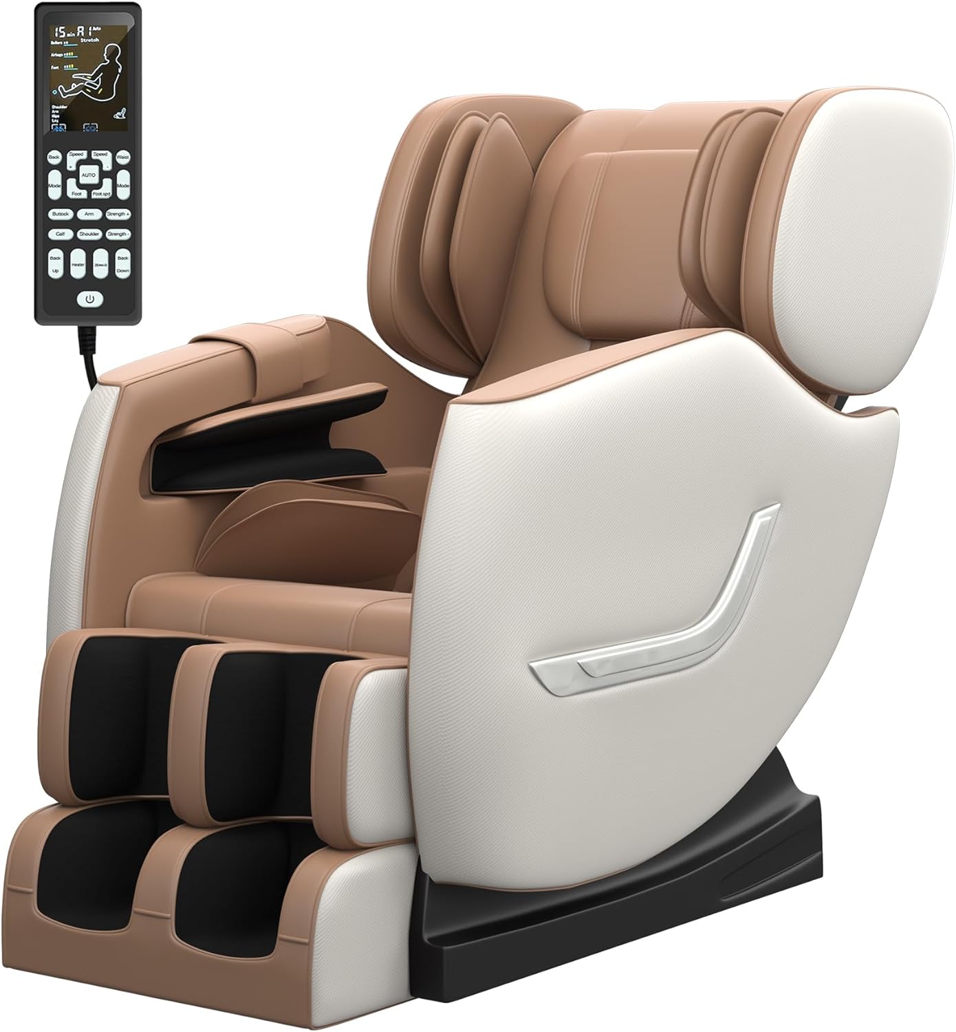 2024 Massage Chair, Full Body Zero Gravity Massage Chair with 8 Fixed Massage Rollers, 6 Auto Modes, Waist Heated, Bluetooth Speaker