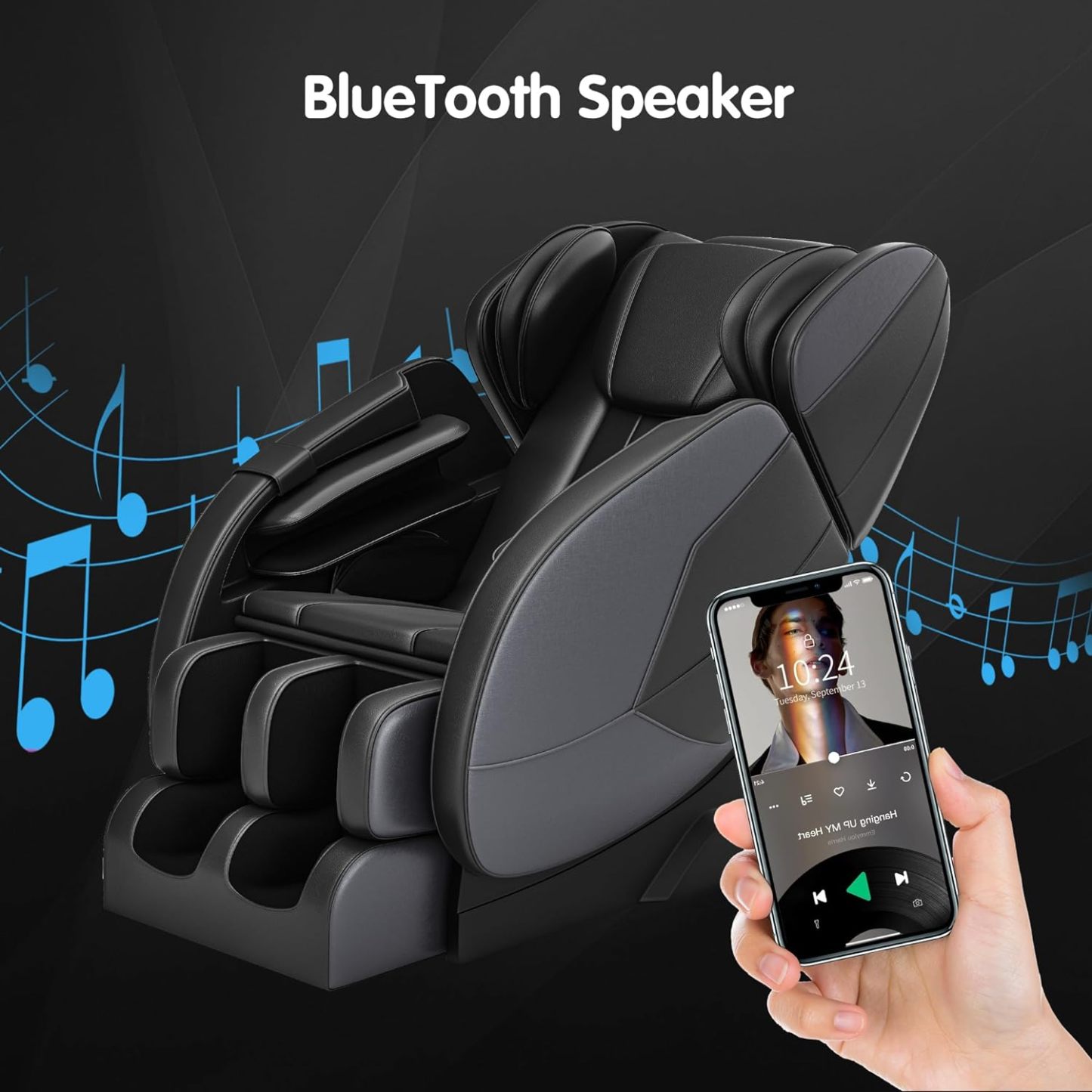 2024 Full Body Massage Chair, Zero Gravity Massage Chair Recliner with Heating Function, Auto Modes, Bluetooth Music Player, Foot Massage