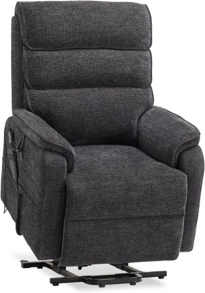 Irene House 9188 Medium Dual Motor Lay Flat Recliner Lift Chair Recliners Infinite Position with Heat Massage for Elderly Up to 300 LBS Electric Power Lift Recliner Chair Sofa