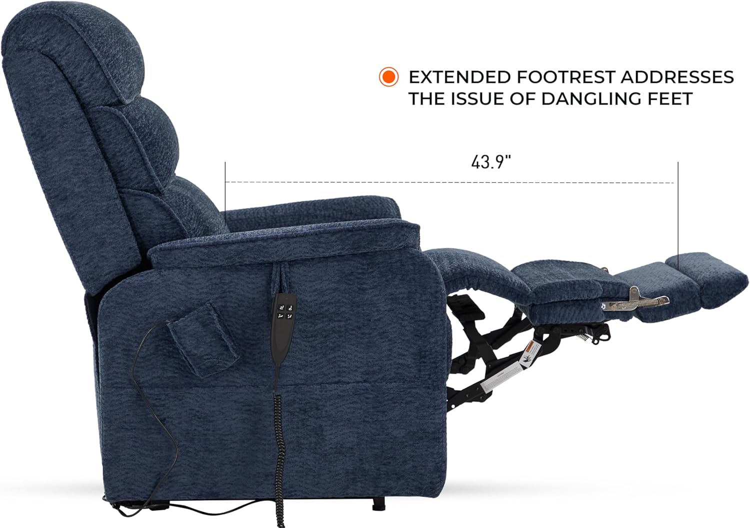 Irene House 9188 Medium Dual Motor Lay Flat Recliner Lift Chair Recliners Infinite Position with Heat Massage for Elderly Up to 300 LBS Electric Power Lift Recliner Chair Sofa