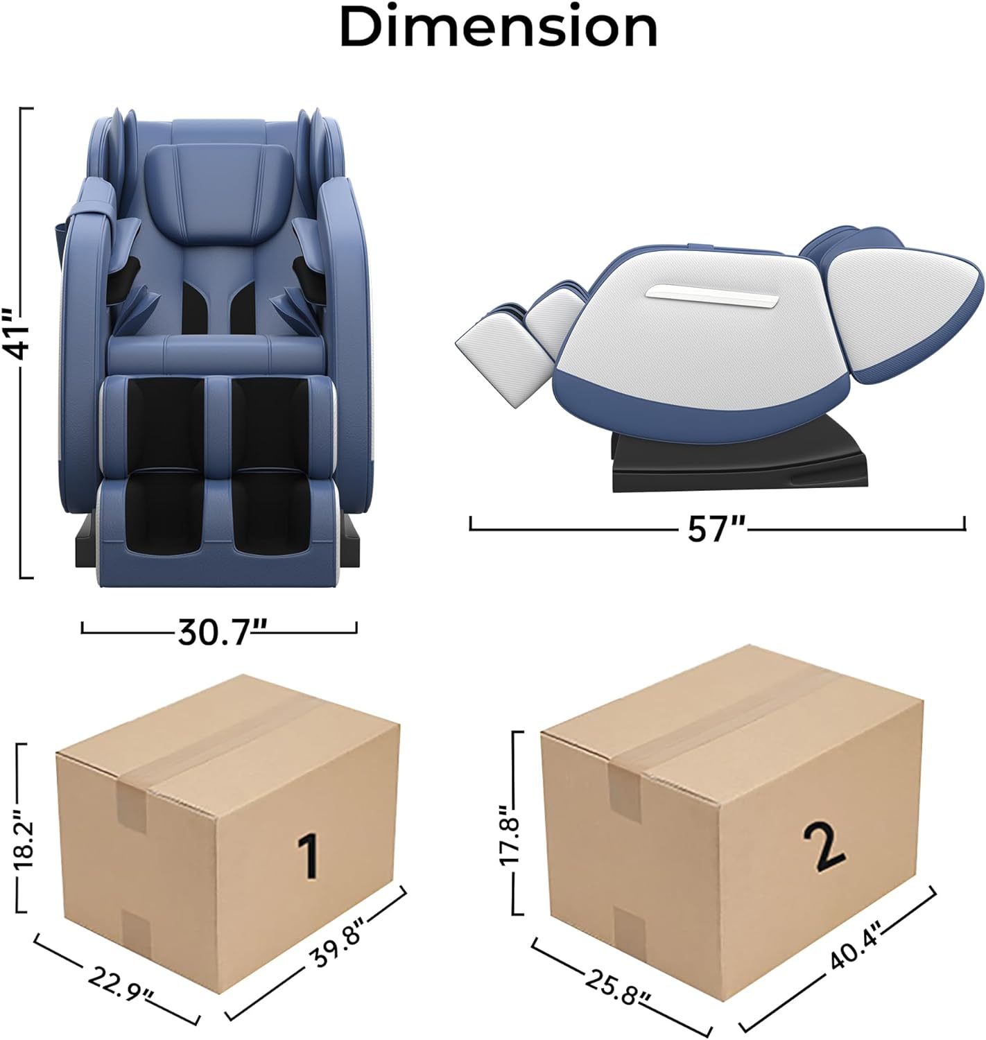 2024 Full Body Massage Chair, Zero Gravity Massage Chair Recliner with Heating Function, Auto Modes, Bluetooth Music Player, Foot Massage