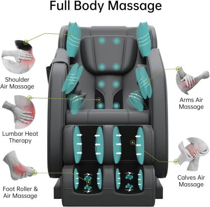 2024 Full Body Massage Chair, Zero Gravity Massage Chair Recliner with Heating Function, Auto Modes, Bluetooth Music Player, Foot Massage