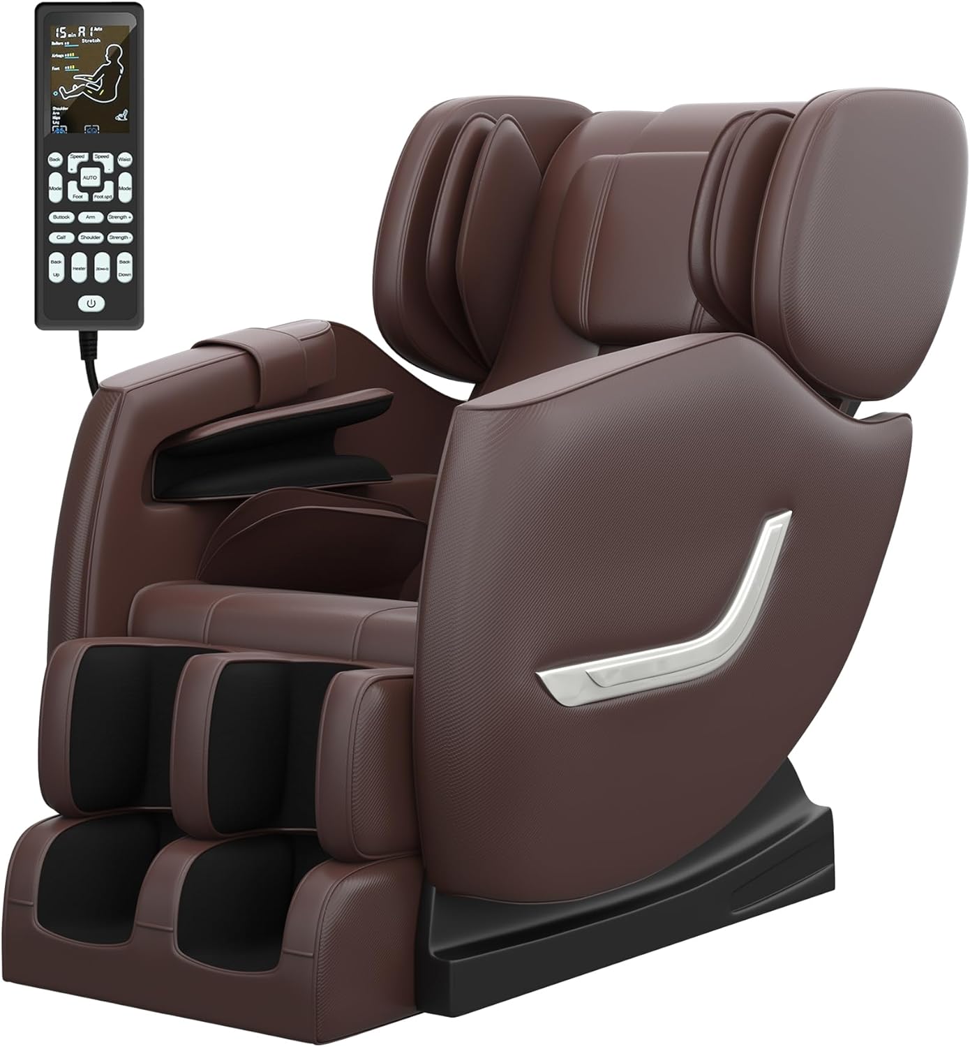 2024 Massage Chair, Full Body Zero Gravity Massage Chair with 8 Fixed Massage Rollers, 6 Auto Modes, Waist Heated, Bluetooth Speaker