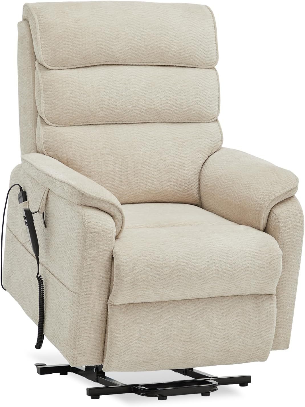 Irene House 9188 Medium Dual Motor Lay Flat Recliner Lift Chair Recliners Infinite Position with Heat Massage for Elderly Up to 300 LBS Electric Power Lift Recliner Chair Sofa