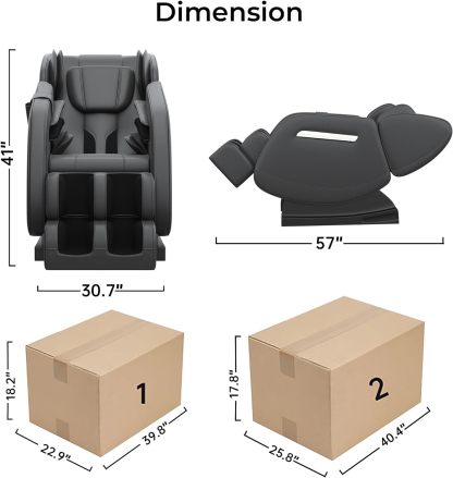 2024 Full Body Massage Chair, Zero Gravity Massage Chair Recliner with Heating Function, Auto Modes, Bluetooth Music Player, Foot Massage