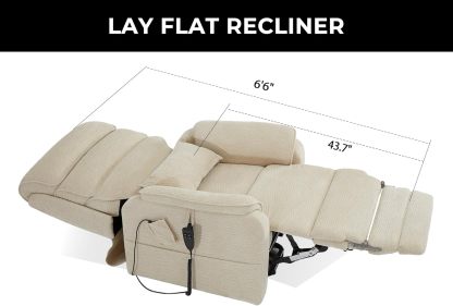 Irene House 9188 Medium Dual Motor Lay Flat Recliner Lift Chair Recliners Infinite Position with Heat Massage for Elderly Up to 300 LBS Electric Power Lift Recliner Chair Sofa