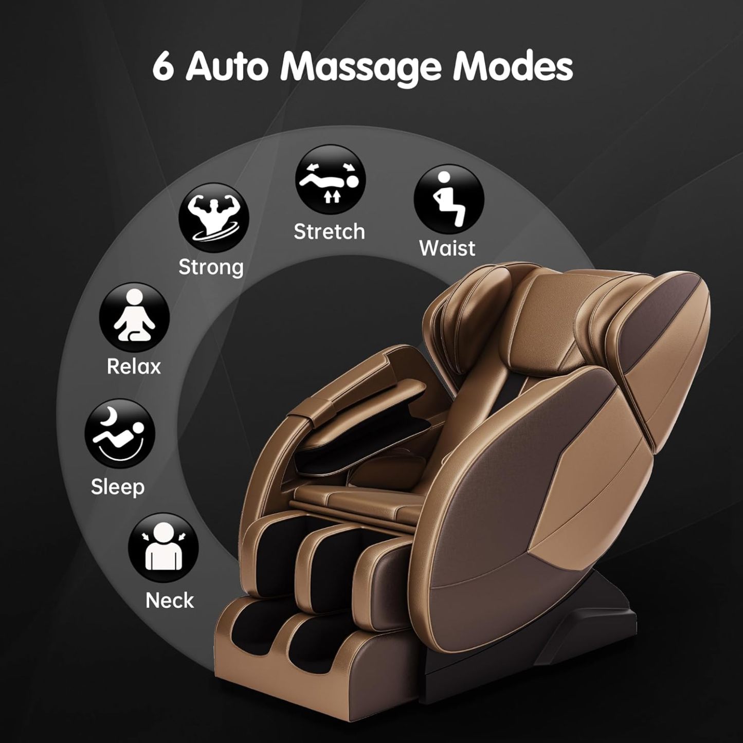2024 Full Body Massage Chair, Zero Gravity Massage Chair Recliner with Heating Function, Auto Modes, Bluetooth Music Player, Foot Massage