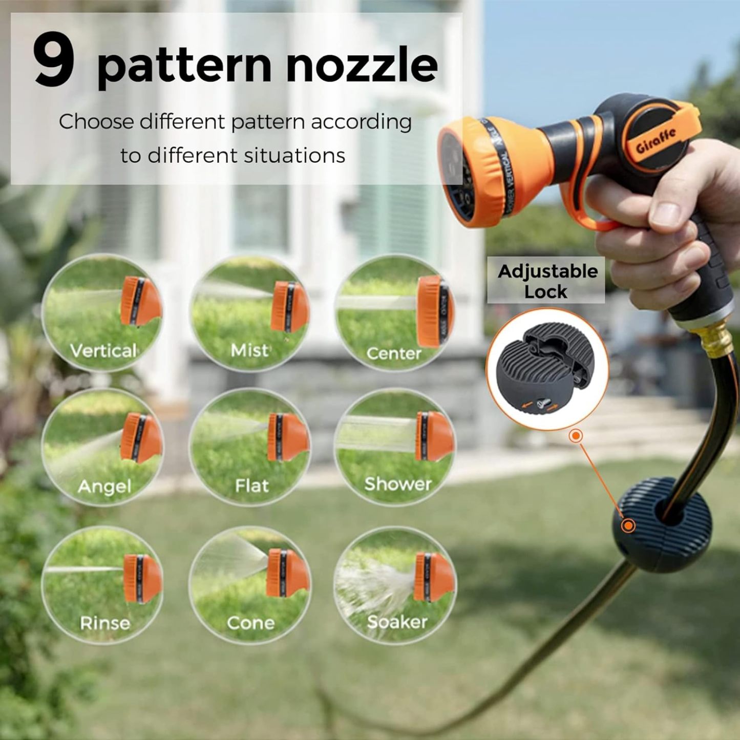 ⏰Giraffe Tools AW30 1/2MB Retractable Garden Hose Reel 1/2" x 100 ft PRO Metal Bracket, Any Length Lock Hose Reel