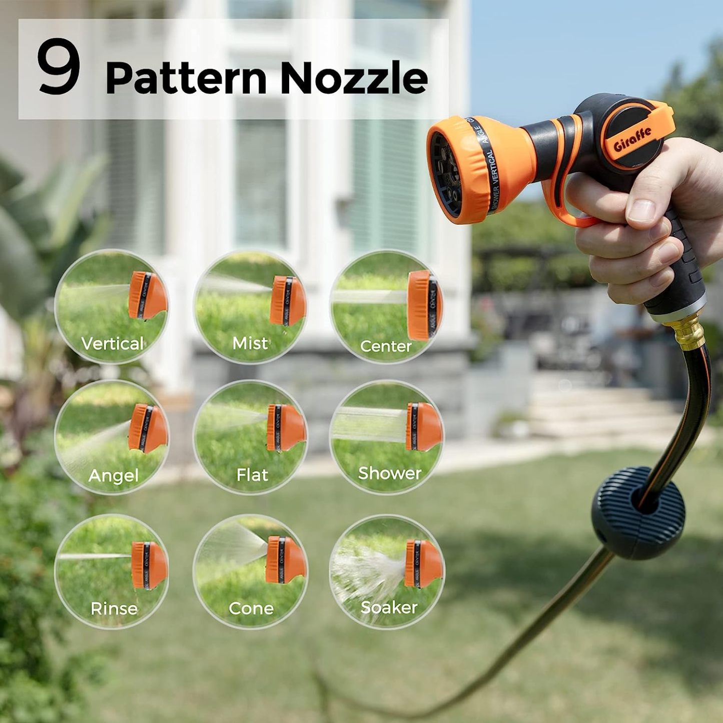 ⏰Giraffe Tools AW30 1/2MB Retractable Garden Hose Reel 1/2" x 100 ft PRO Metal Bracket, Any Length Lock Hose Reel