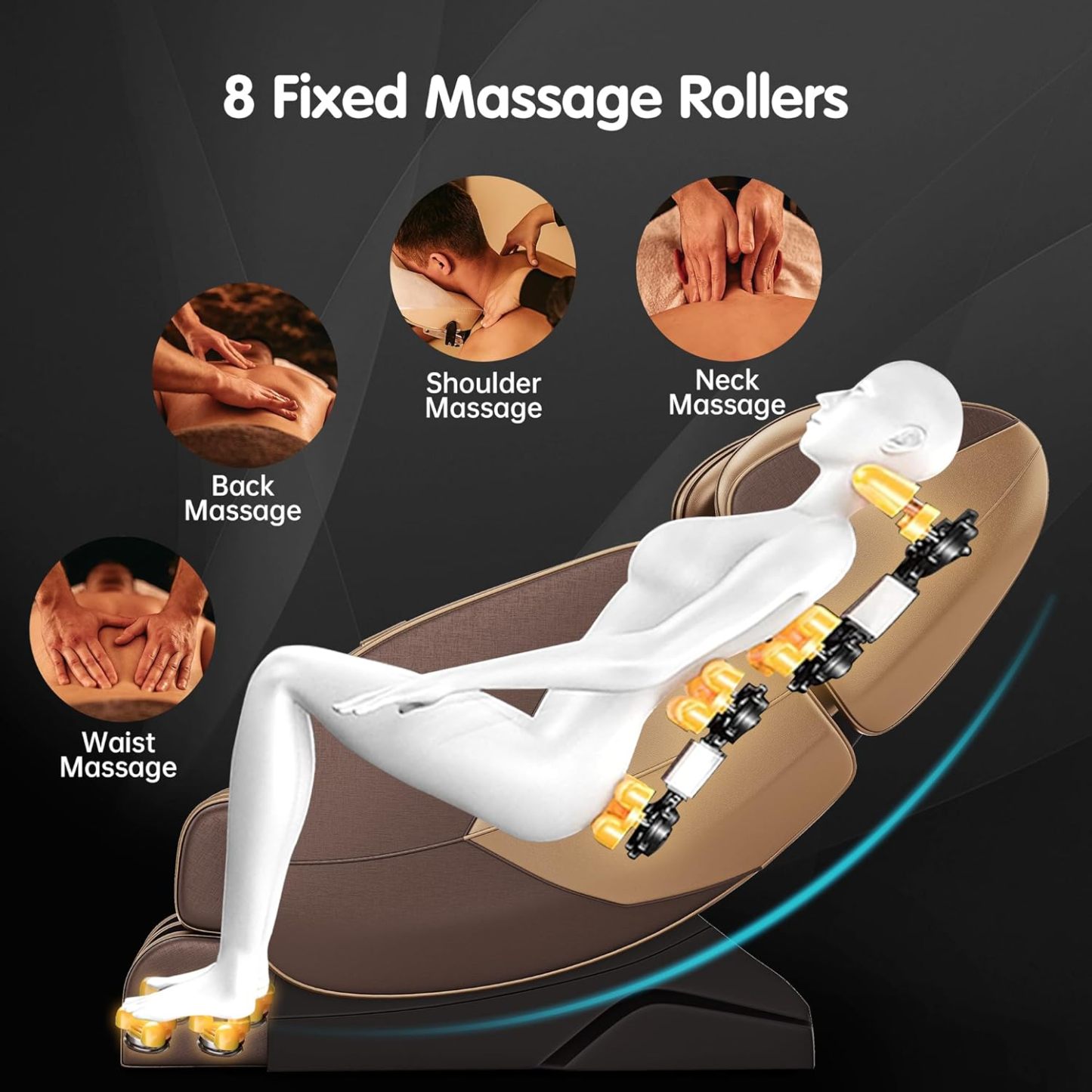 2024 Full Body Massage Chair, Zero Gravity Massage Chair Recliner with Heating Function, Auto Modes, Bluetooth Music Player, Foot Massage