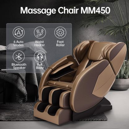 2024 Full Body Massage Chair, Zero Gravity Massage Chair Recliner with Heating Function, Auto Modes, Bluetooth Music Player, Foot Massage