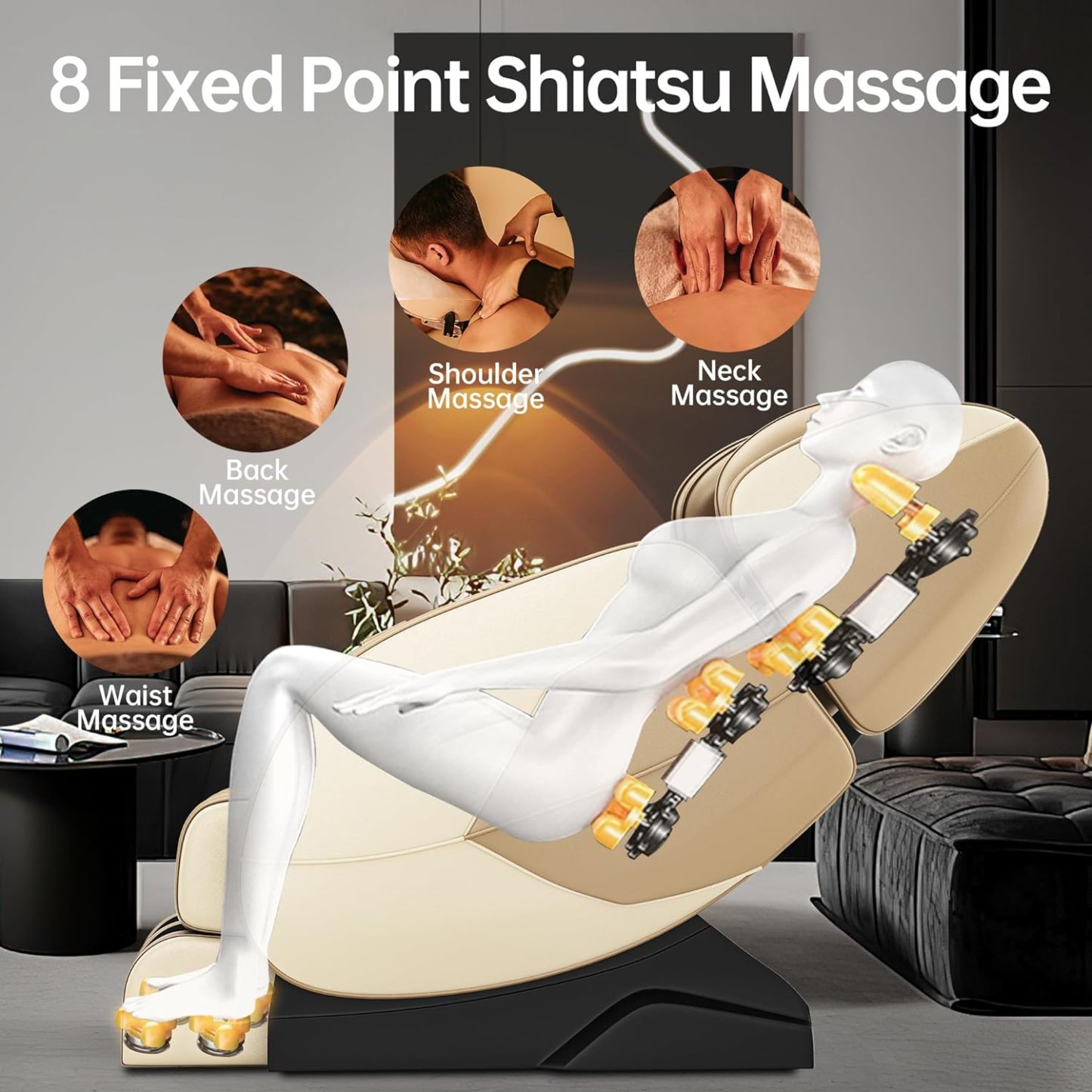 2024 Full Body Massage Chair, Zero Gravity Massage Chair Recliner with Heating Function, Auto Modes, Bluetooth Music Player, Foot Massage