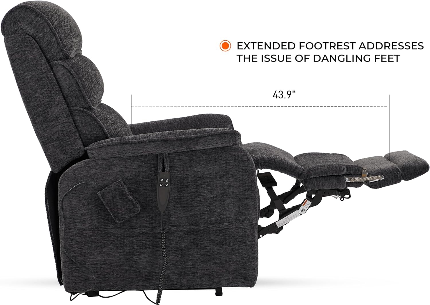Irene House 9188 Medium Dual Motor Lay Flat Recliner Lift Chair Recliners Infinite Position with Heat Massage for Elderly Up to 300 LBS Electric Power Lift Recliner Chair Sofa