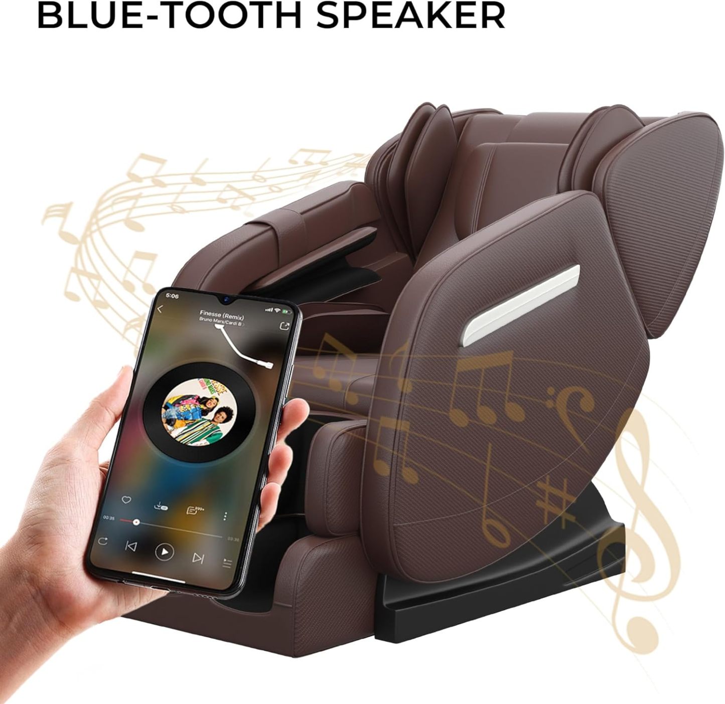 2024 Full Body Massage Chair, Zero Gravity Massage Chair Recliner with Heating Function, Auto Modes, Bluetooth Music Player, Foot Massage