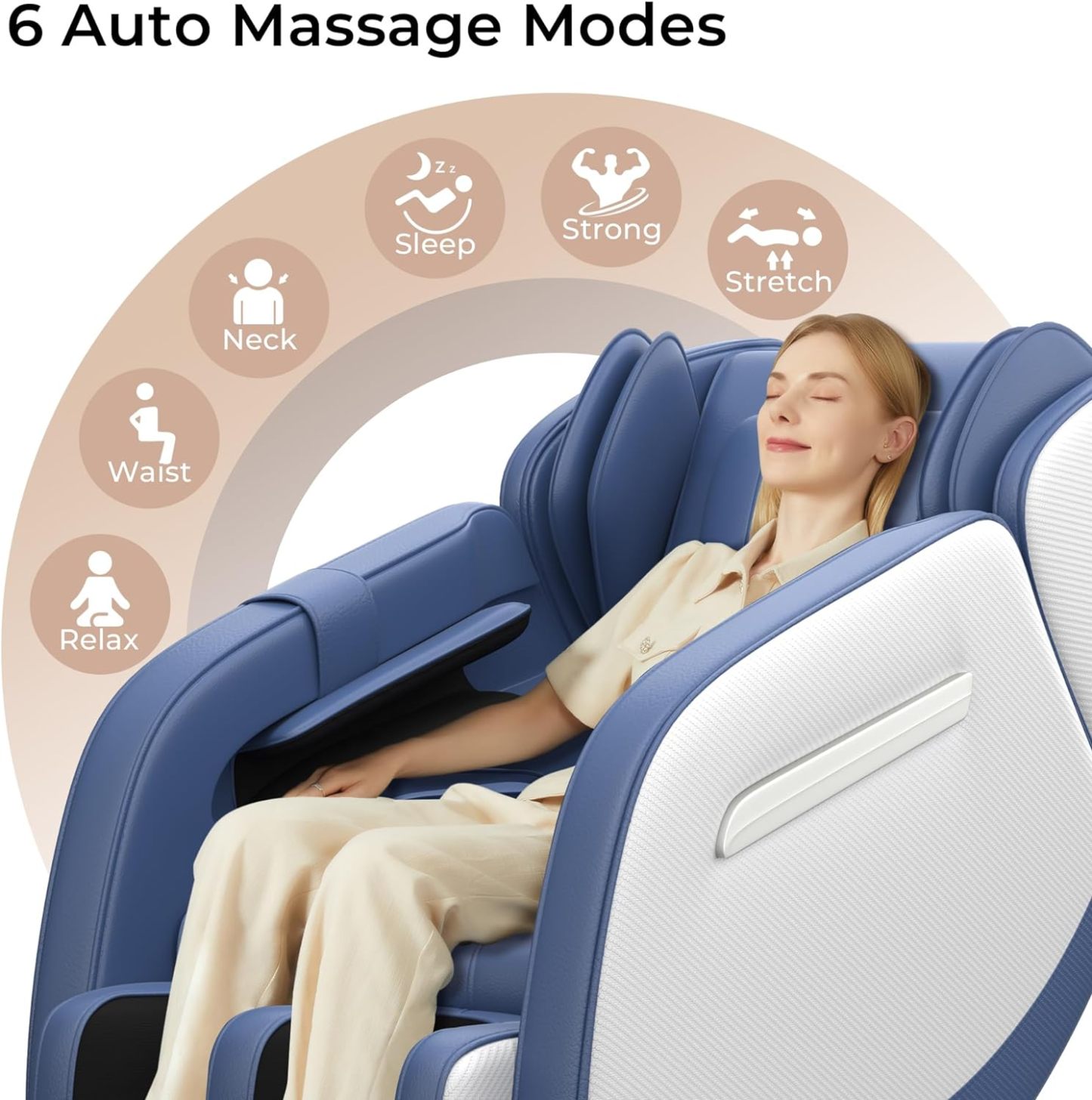 2024 Full Body Massage Chair, Zero Gravity Massage Chair Recliner with Heating Function, Auto Modes, Bluetooth Music Player, Foot Massage