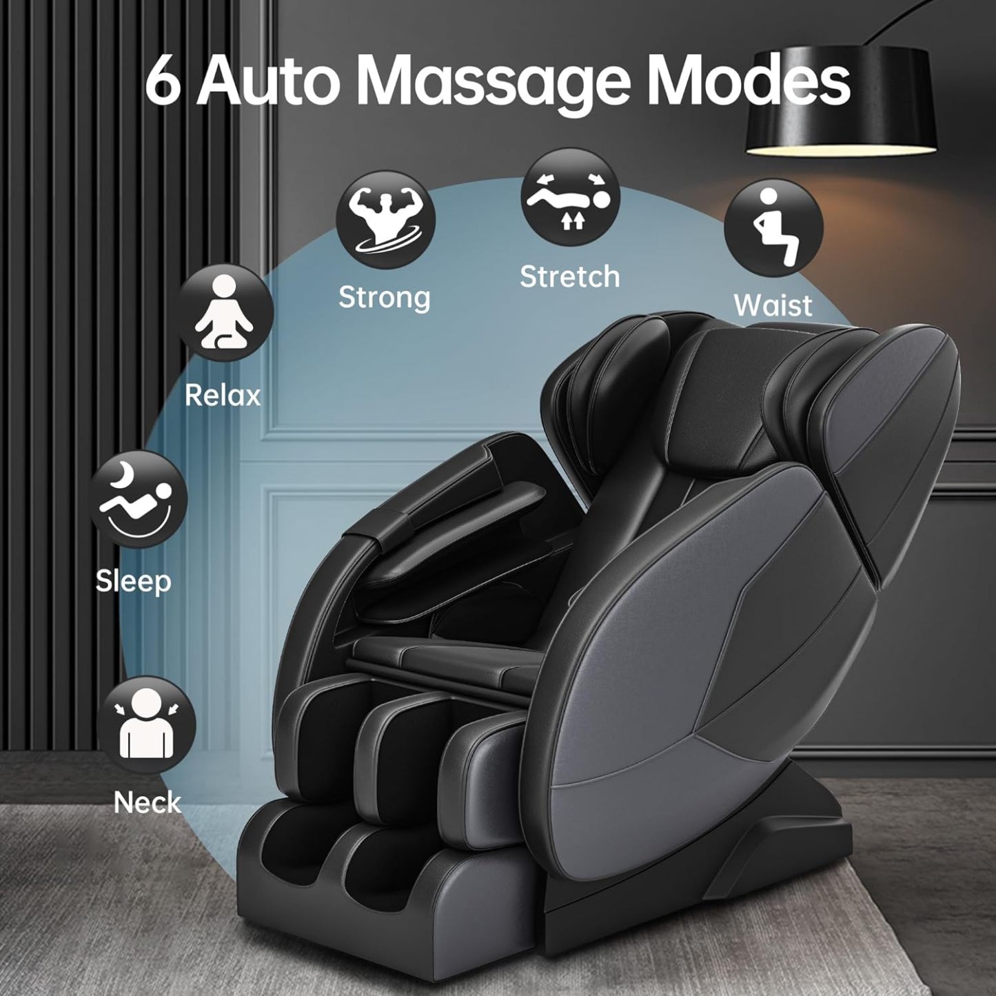 2024 Full Body Massage Chair, Zero Gravity Massage Chair Recliner with Heating Function, Auto Modes, Bluetooth Music Player, Foot Massage