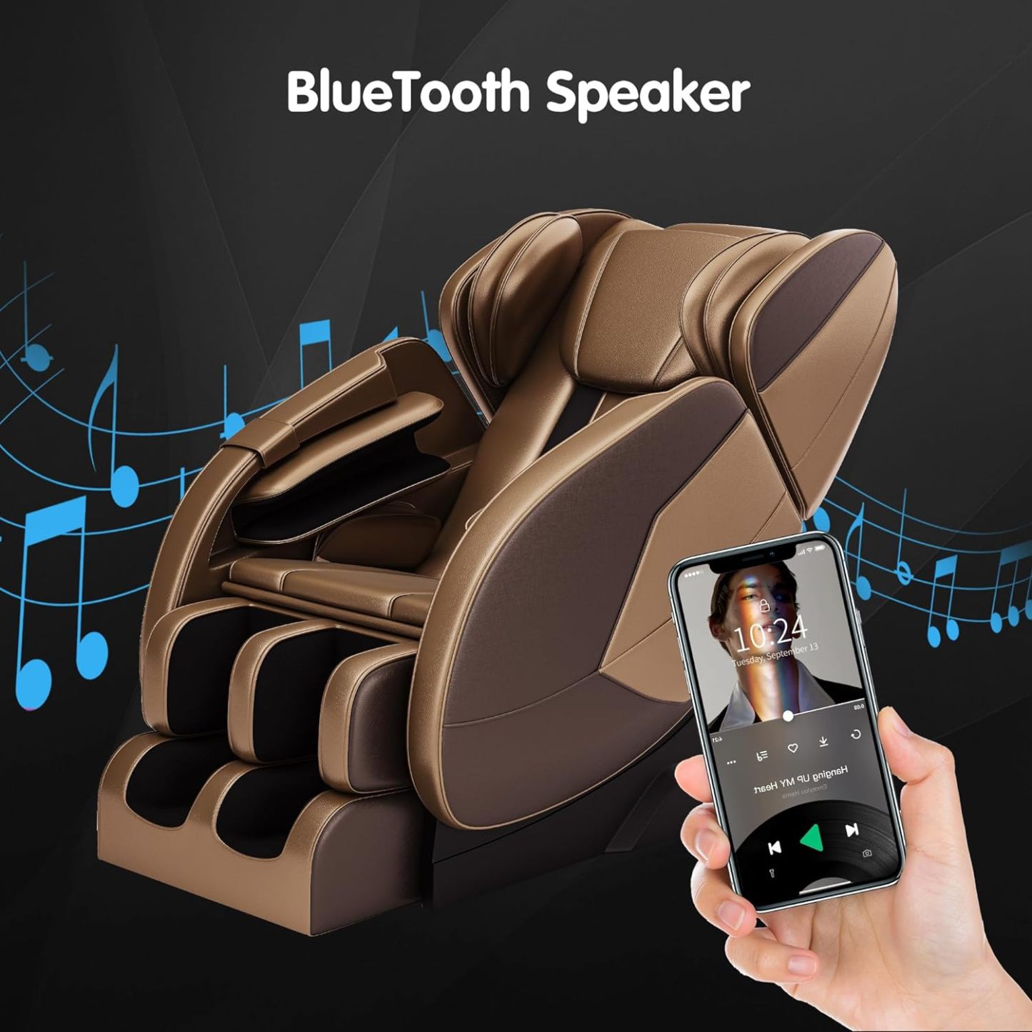 2024 Full Body Massage Chair, Zero Gravity Massage Chair Recliner with Heating Function, Auto Modes, Bluetooth Music Player, Foot Massage