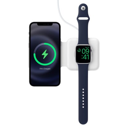 MagSafe Duo - Wireless Charger with Fast Charging Capability, Type C Wall Charger, Compatible with iPhone, AirPods and Watch
