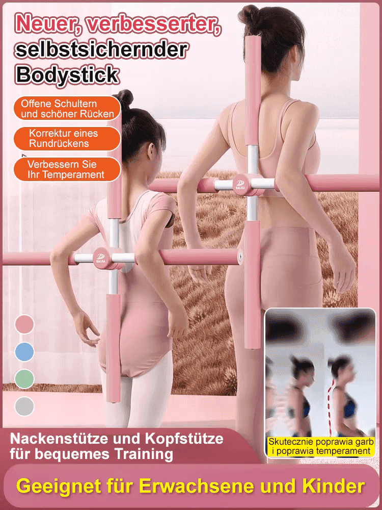 【Upgrade mit integriertem Kopfkissen】Anti-Buckel Körperkorrekturstab