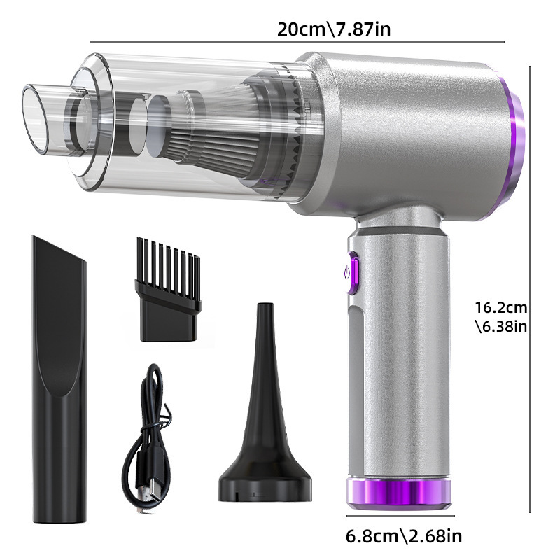 Multifunctional high-power car vacuum cleaner and air inflator