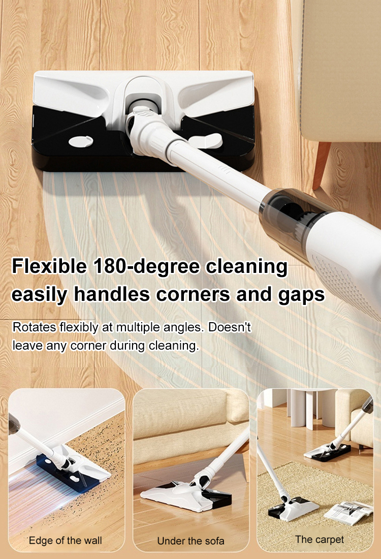 [Wireless vacuuming and mopping] High suction power dust mite removal mopping machine