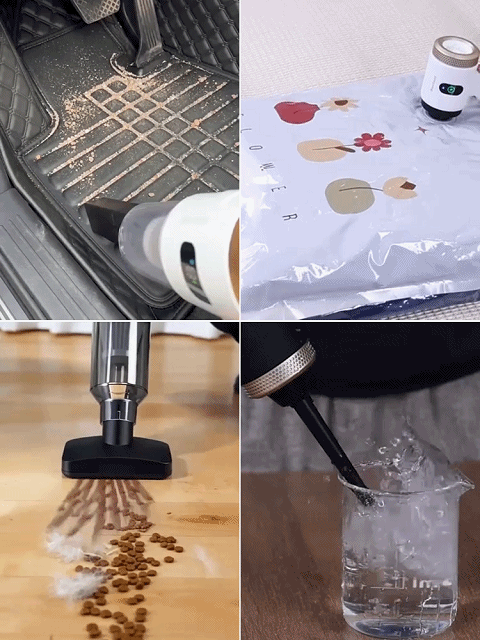 Multifunctional high-power car vacuum cleaner and air inflator