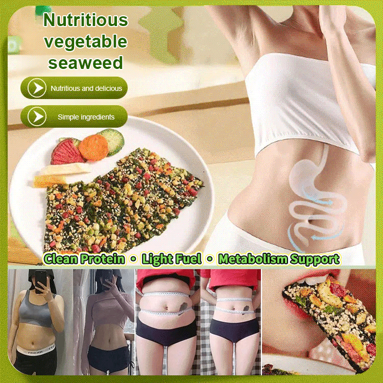  Vegetable Seaweed Crisp – High Fiber, High Protein Snack | Supports Digestion & Fat Metabolism