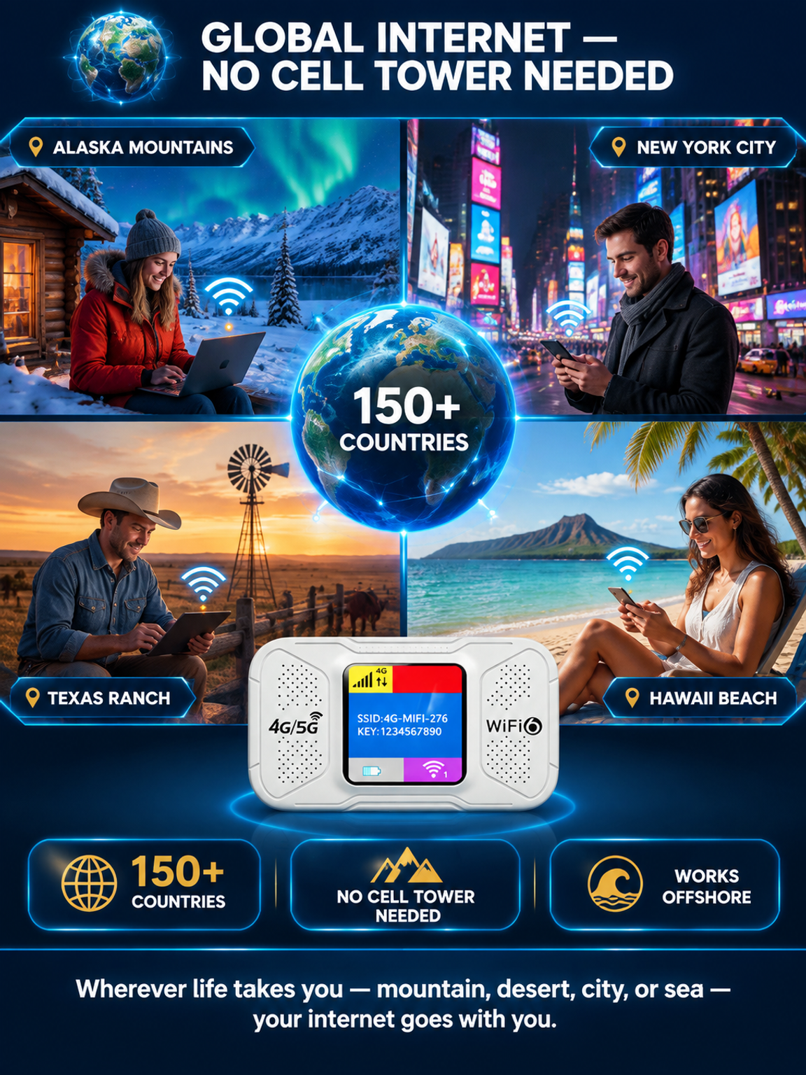 🌍 Portable Wi-Fi | Free Global Internet for Life