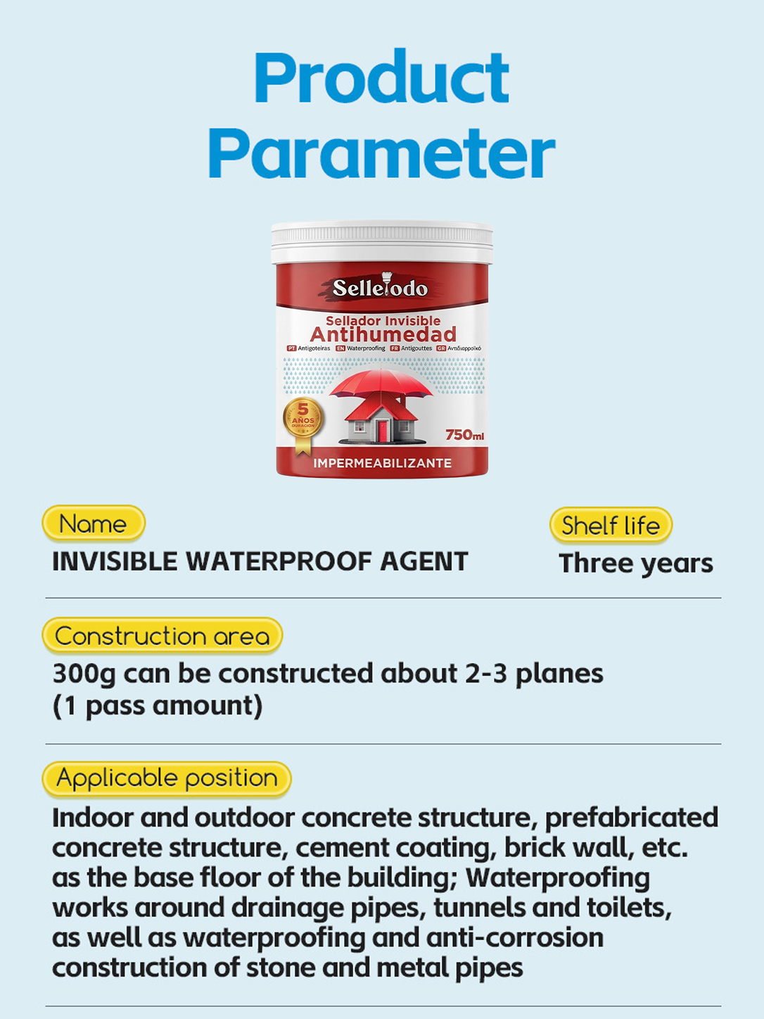 💧 Invisible waterproof sealant
