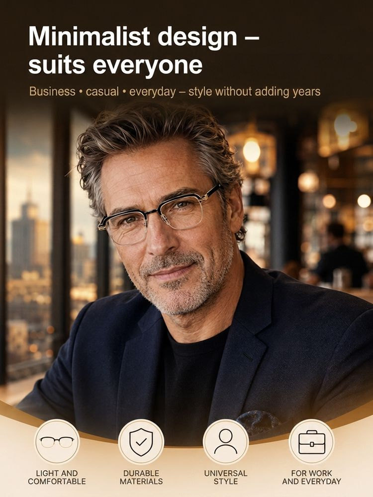 Ultra-Lightweight Photochromic Progressive Multifocal Reading Glasses