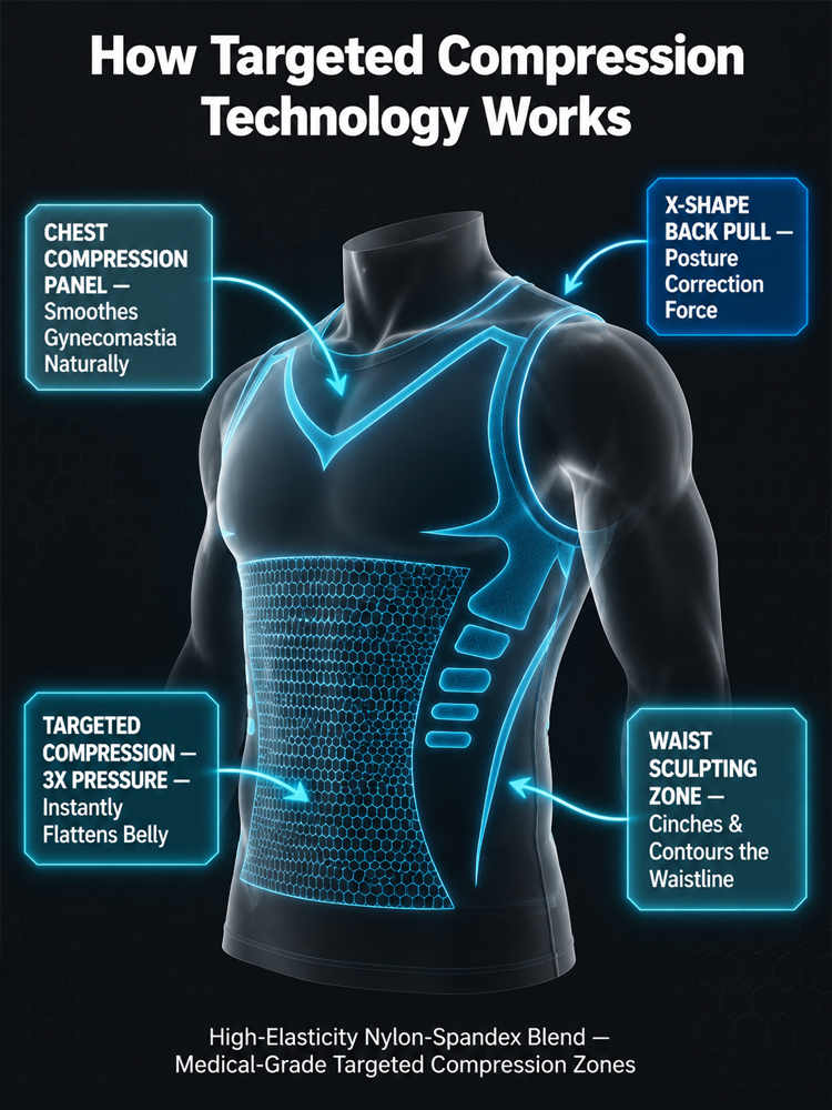🚫 Say Goodbye to Dad Bod Forever: Ionic Compression Tank – Flatten Belly & Fix Posture Instantly
