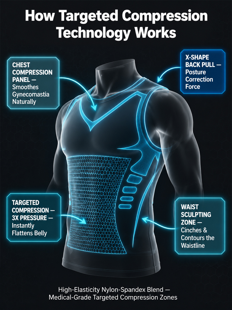 🚫 Say Goodbye to Dad Bod Forever: Ionic Compression Tank – Flatten Belly & Fix Posture Instantly