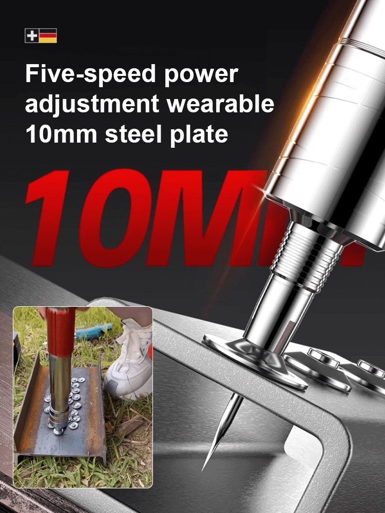 ⚡️【1-Second Instant Fire】⚡️ Mini Nail Gun | Punches Through 6mm Steel Plate💪 | 5-Stage Noise Reduction🔇 | 10-Year Lifespan
