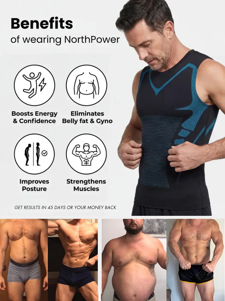 🚫 Say Goodbye to Dad Bod Forever: Ionic Compression Tank – Flatten Belly & Fix Posture Instantly