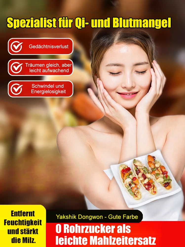 Astragalus & Codonopsis Haut- und Energie-Booster – Nahrungsergänzung mit Achta-Nüssen und Nuss-Boot-Tarte