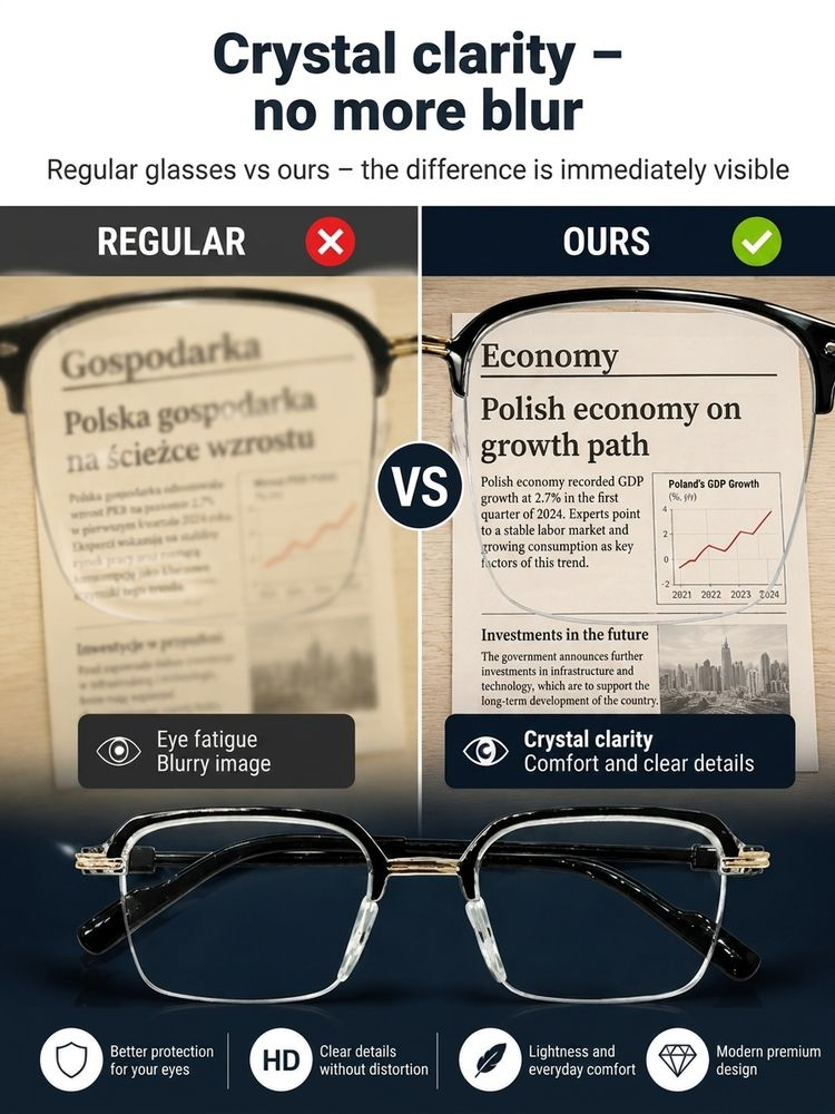 Ultra-Lightweight Photochromic Progressive Multifocal Reading Glasses